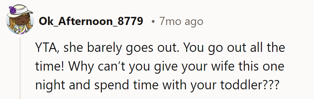 Touché! But if nights out were a game, tonight's her turn at bat!