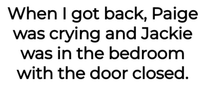 OP got back to meet his sister crying