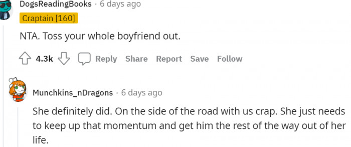 2. Get him the rest of the way out of your life