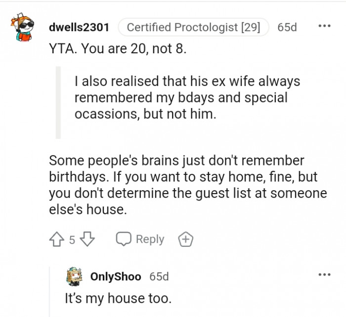 Some people's brains just don't remember birthdays.