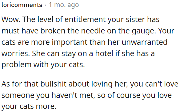 OP's sister's entitlement is off the charts.