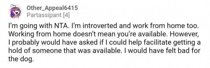 Working from home ≠ available