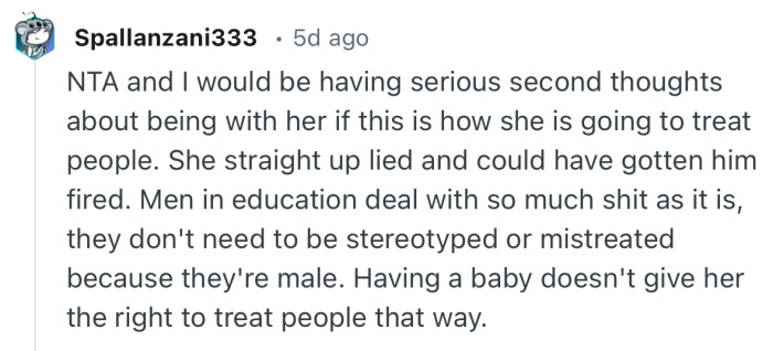 “NTA and I would be having serious second thoughts about being with her if this is how she is going to treat people.”