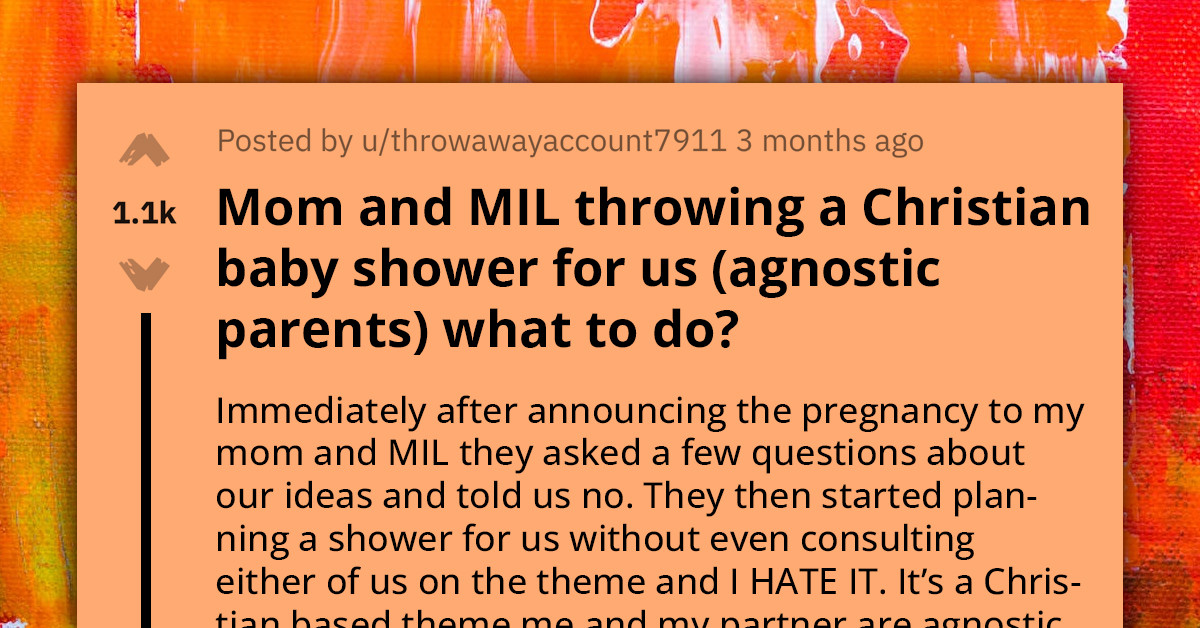 Soon-To-Be Parents Dread The Religious-Themed Baby Shower Their Mothers Planned For Them Without Asking First
