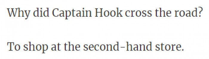 12. Way to go, captain