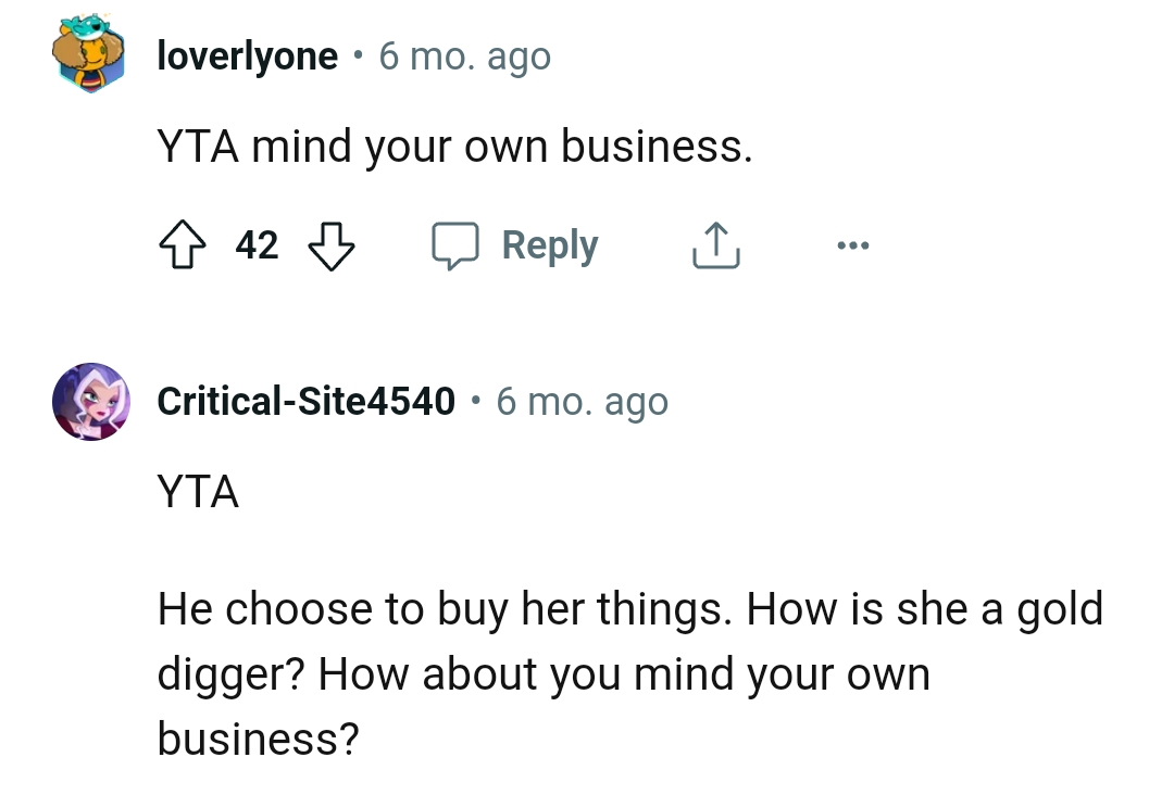 How is she a gold digger?