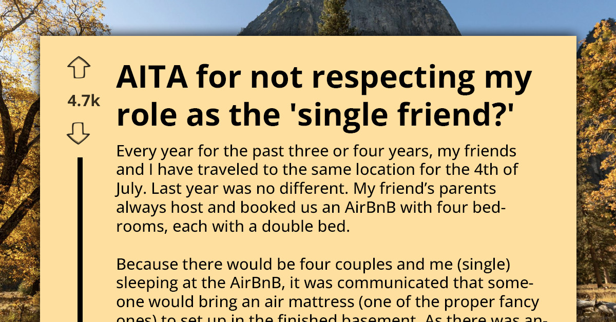 Friendship Ends After Dispute Over Who “Deserves” A Room To Themselves On Vacation