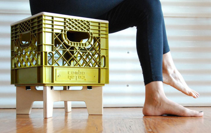 10. That milk crate can serve a purpose