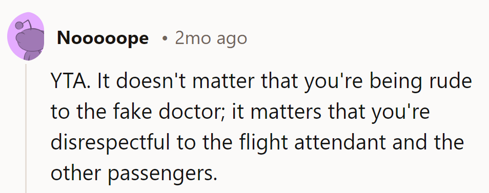 He may have shaken up the flight crew, but YTA for adding unnecessary turbulence to the situation.