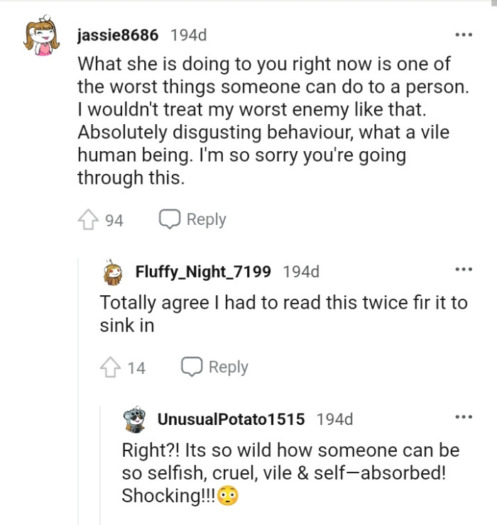 This Redditor Is Sorry the OP Is Going Through All This