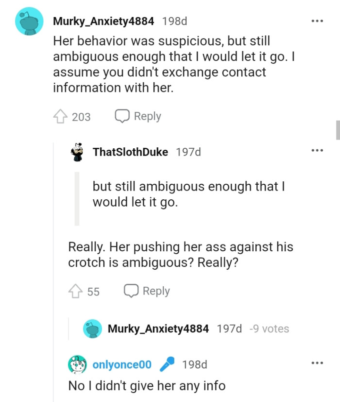 This Redditor Assumes the OP Didn't Exchange Contact with Her