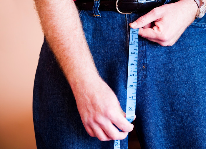 Research article graphic discussing women's perceptions of men's penis size attractiveness.
