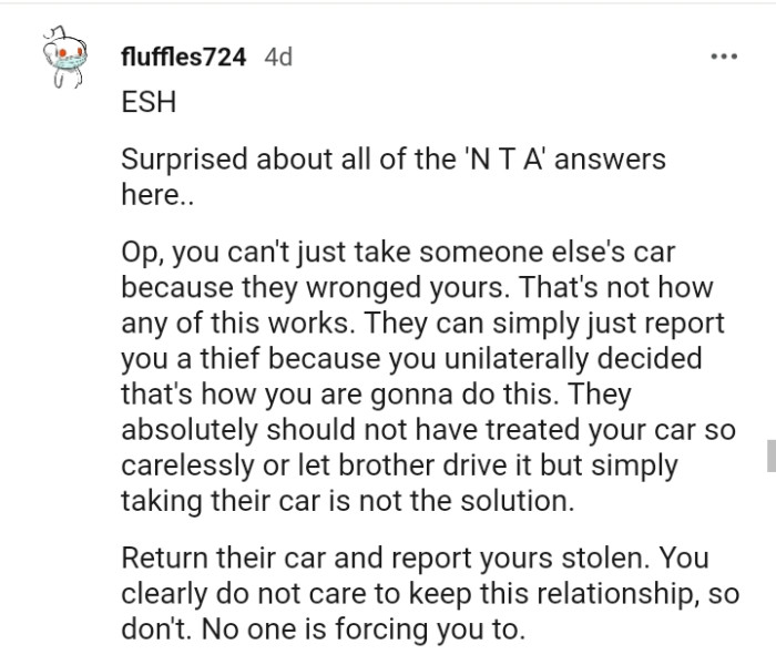 They should not have treated the OP's car so carelessly