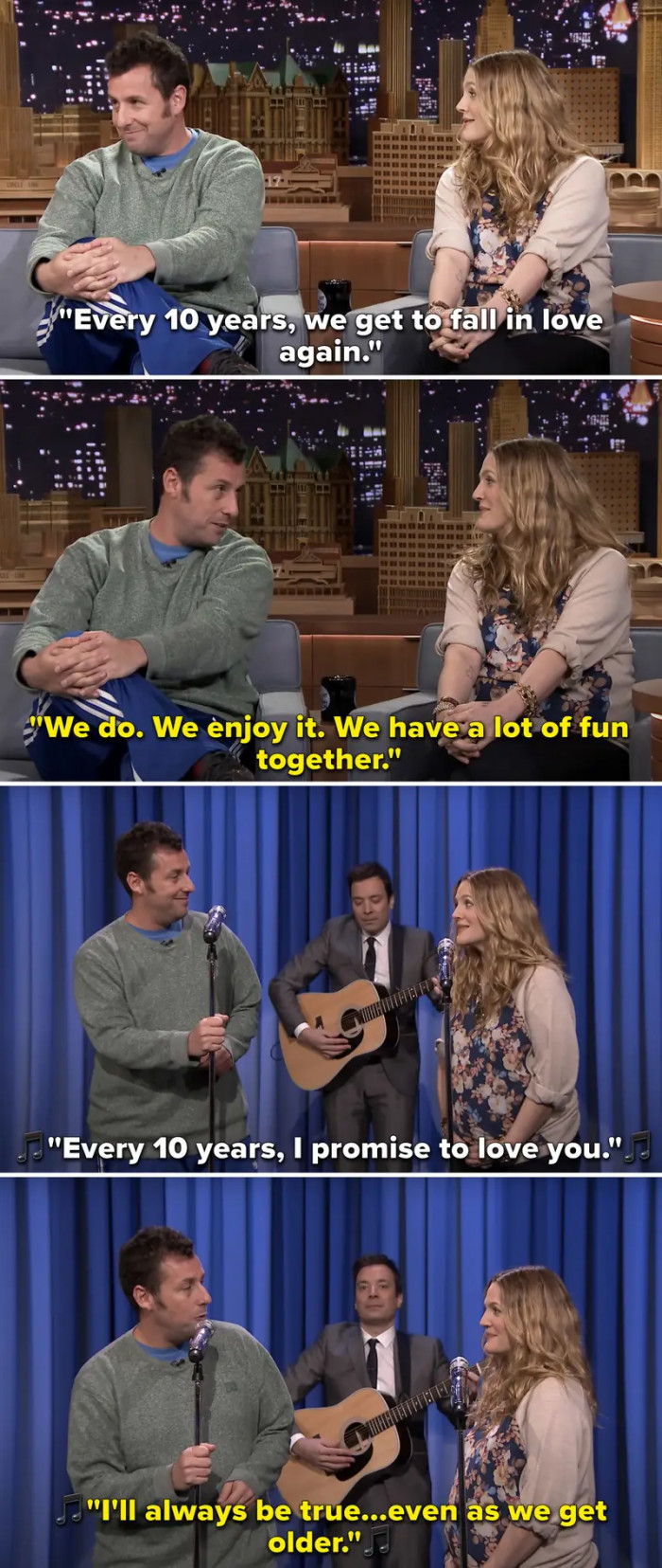 20. When Adam Sandler and Drew Barrymore talked about how they 