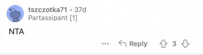 8. Definitely not the a**hole.