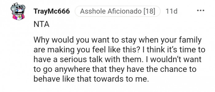 Having a serious talk with them