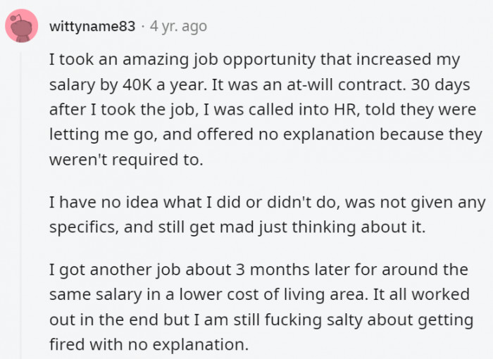 21. The least employers can do for employees they were letting go is to be clear about the reason