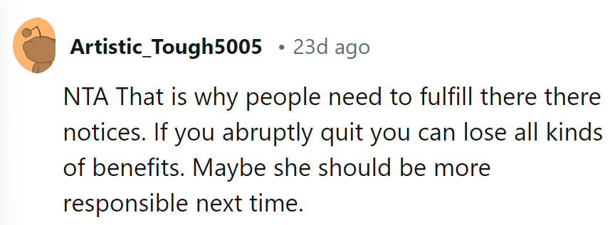 Abrupt exits come with a cost. Time for a crash course in responsibility.