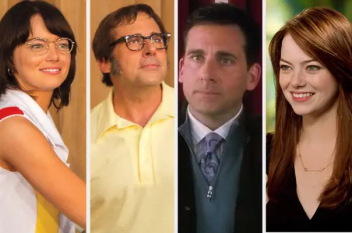 15. Emma Stone and Steve Carell.