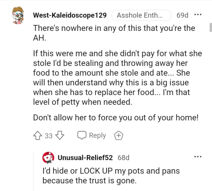 What this Redditor would do to make the roommate understand that this is a big issue.