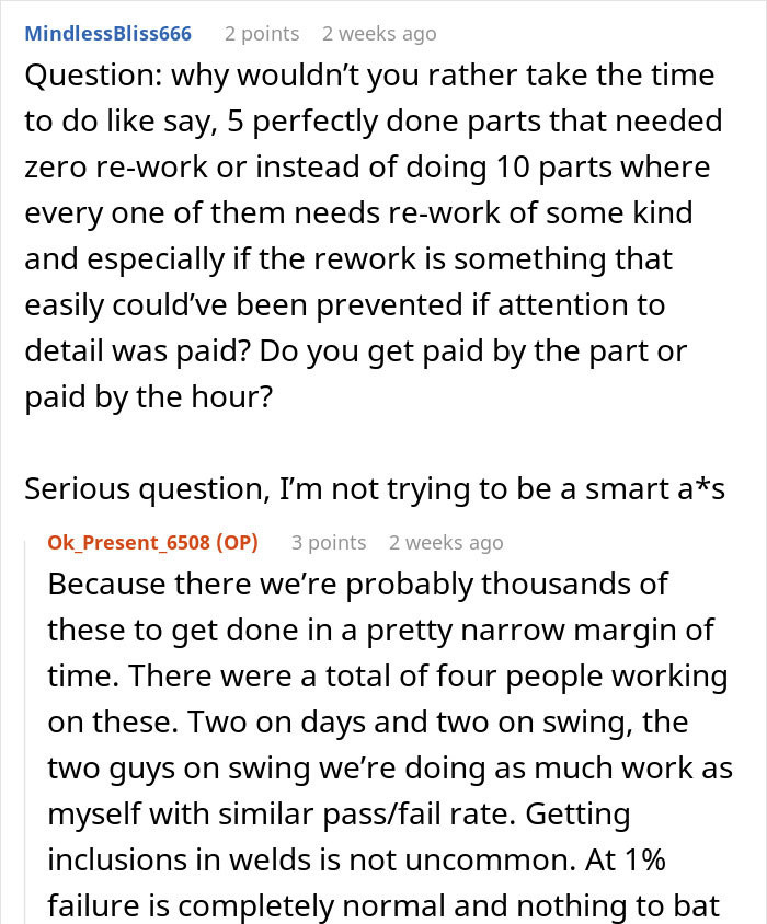 A perfectly reasonable inquiry