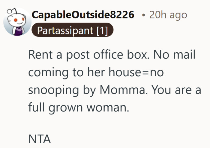Apparently adulthood comes with keys, bills, and a separate mailing address.
