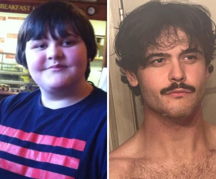 "Middle School (Age 12) -> Now (Age 21)"
