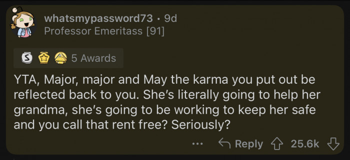 Here's how the Reddit community reacted to the user's post: