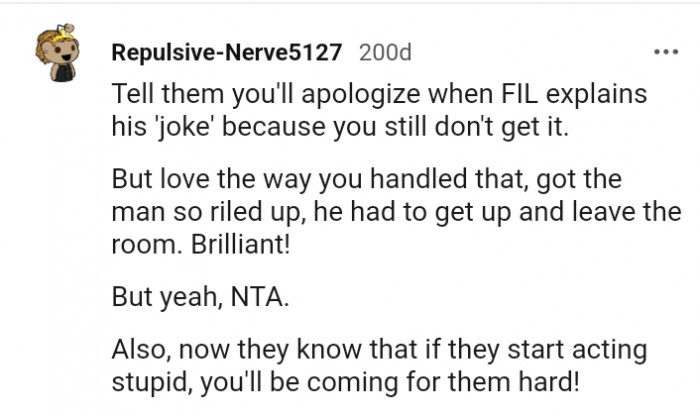 This Redditor loves the way the OP got the man riled up