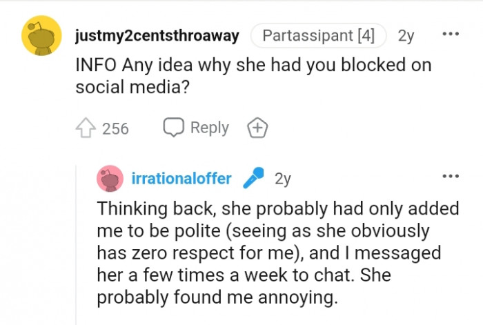 Why the OP was blocked on social media