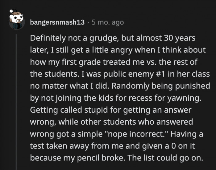 13. How petty and immature!