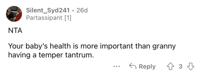 Granny's having a tantrum.