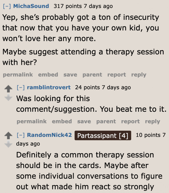 Users agree that he needs to be involved in the therapy session.