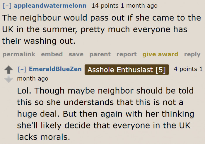 This Karen would be giving everyone in the UK the dirty look.