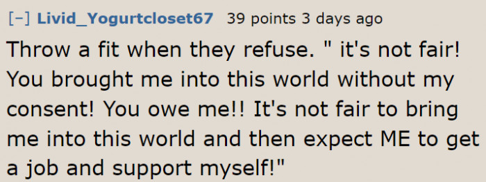 Throwing a Fit Seems Like a Good Idea! They Are Bad Parents, After All!
