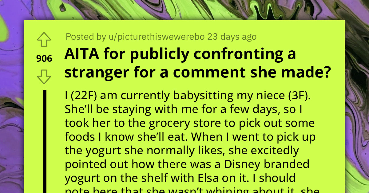 Elderly Bystander Upset After Woman Challenges Their 'Spoiled Brat' Remark About Her Niece