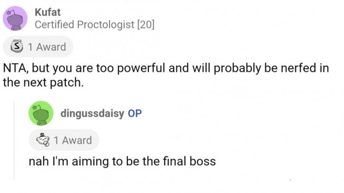 OP is aiming to be the Final Boss