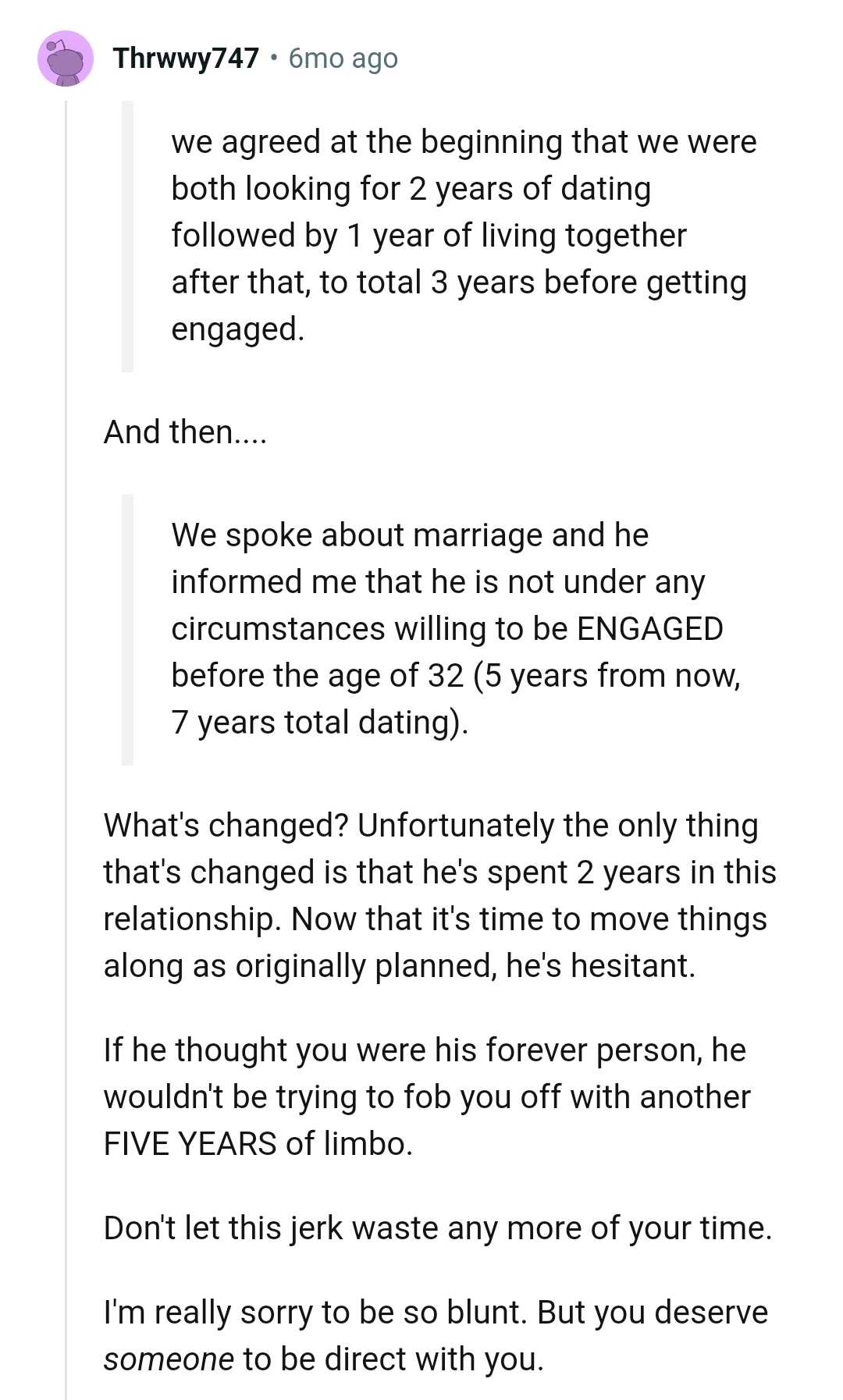 The only thing that changed is that