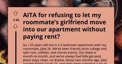 Tensions Rise As Man Refuses To Let His Roommate’s GF Move In Without Paying Rent