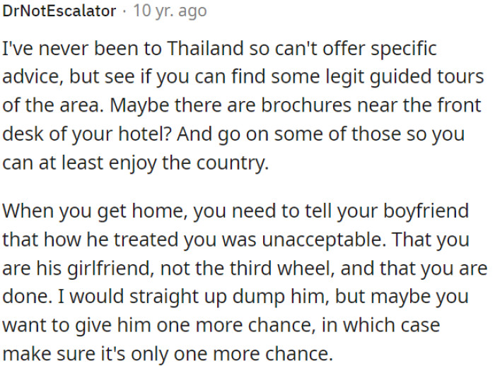 OP needs to communicate with her boyfriend about his behavior