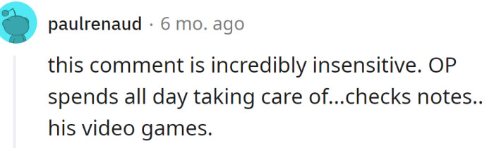 He has to change his priorities.