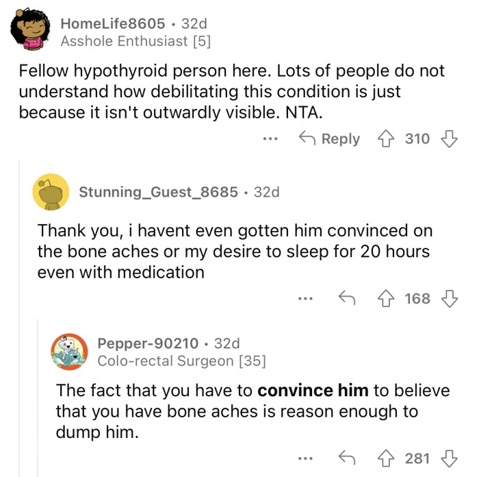 Many people ignore the pain that comes with hypothyroidism because it's not outwardly visible.