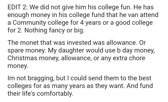 Another edit to further explain things