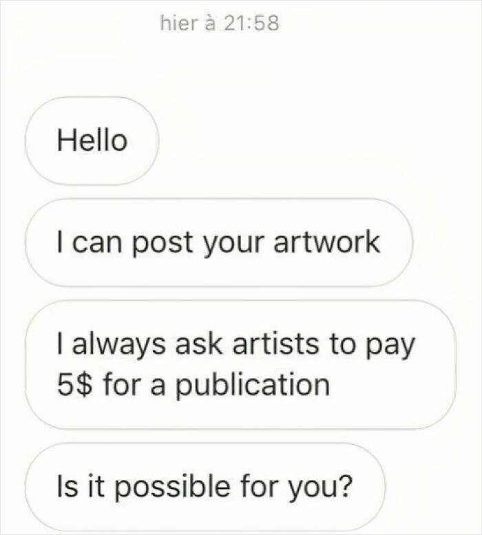 "Pay Me For Exposure"