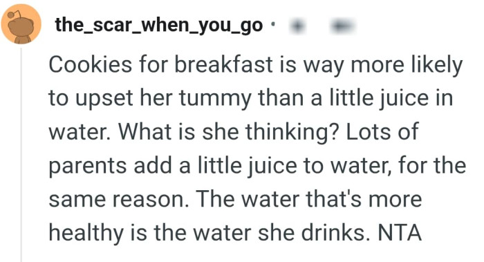 Lots of parents add a little juice to water