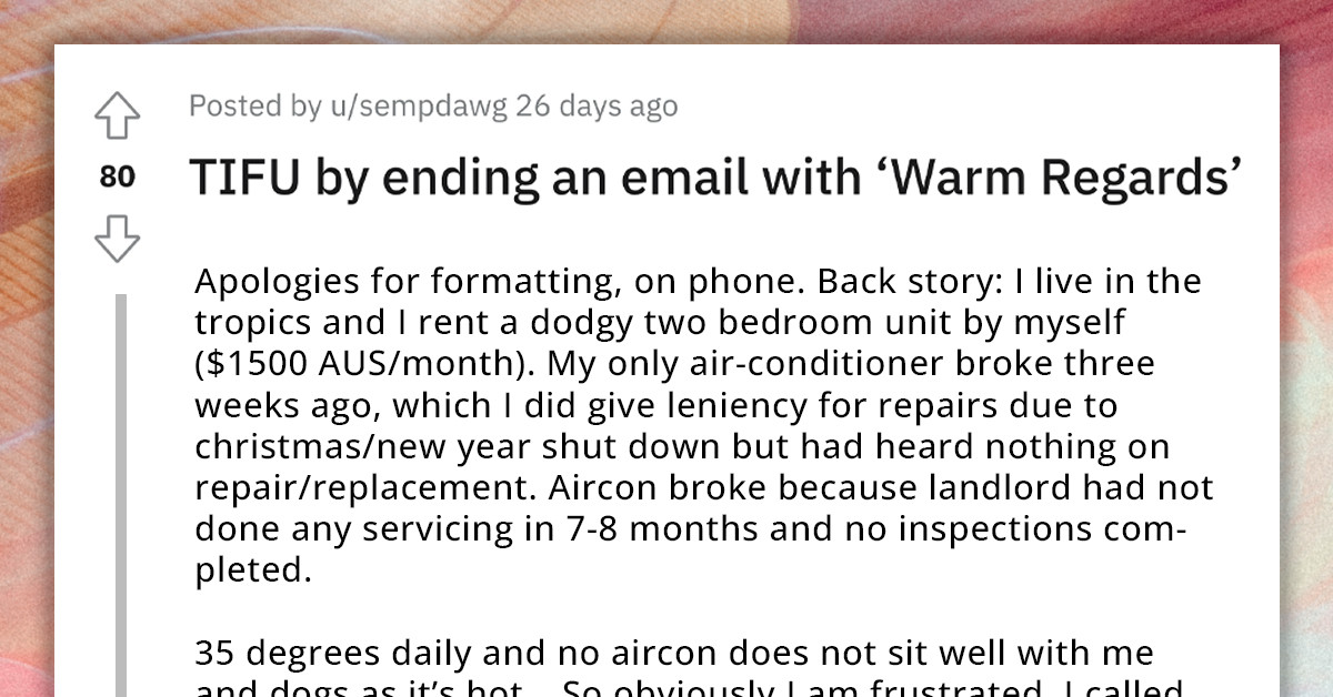 Dog Owner Reports To The Rental Agency That The Air Conditioner Broke, Harming Their Dogs, And Gets An Unpleasant Eviction Notice