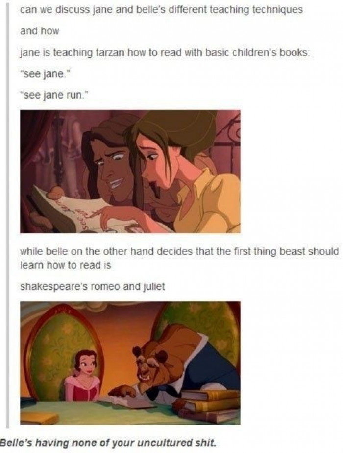 1. Belle is that English teacher in high school who makes reading the classics a weekly task