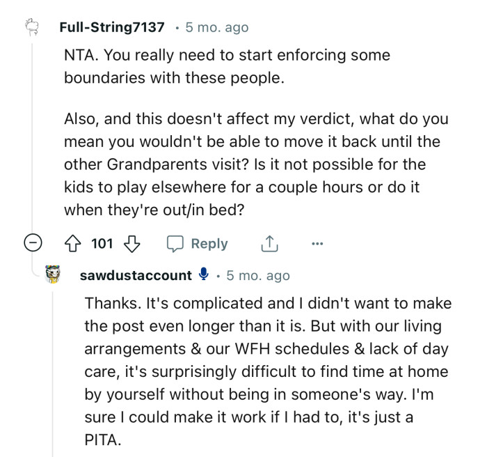 “NTA. You Really Need to Start Enforcing Some Boundaries with These People.”