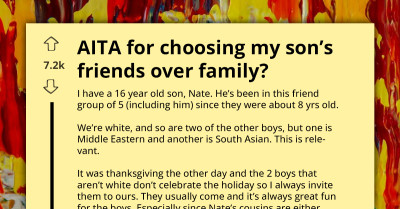 AITA For Favoring My Son's Friends During A Family Gathering