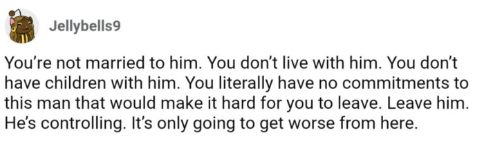 OP should leave now before it gets harder and worse